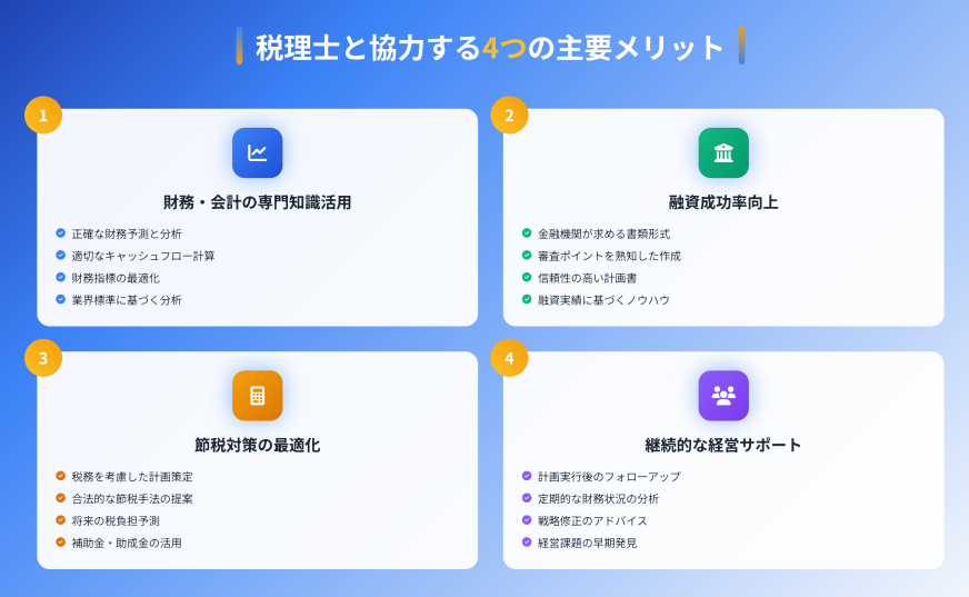 税理士と協力する4つの主要メリット